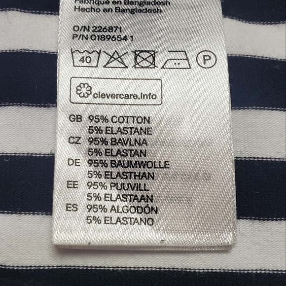 Divided, H&M Basic, Stretchy Bodycon Striped Mini Skirt, Large, Black & White - Picture 8 of 12